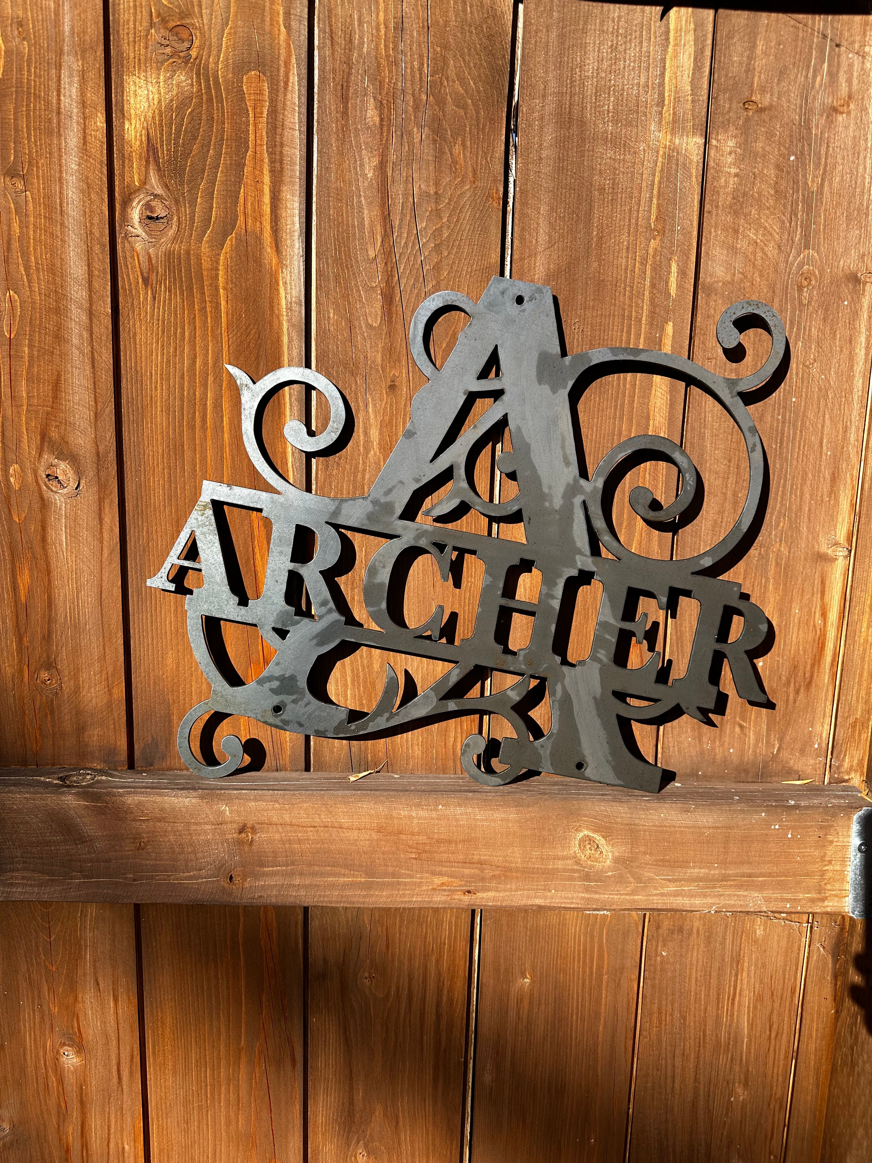 Monogram letter signs